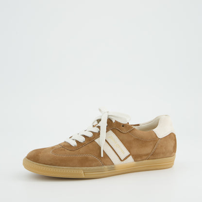 Paul Green Brown/Off White Suede Trainers