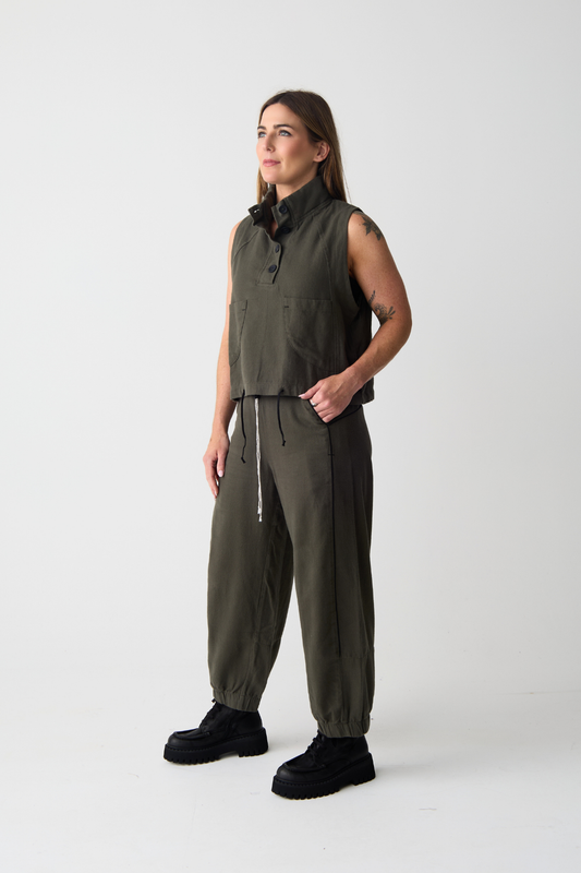 Lurdes Bergada Moss Barrel Cuff Trouser