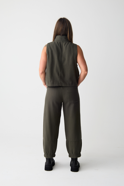 Lurdes Bergada Moss Cropped Slipover Top