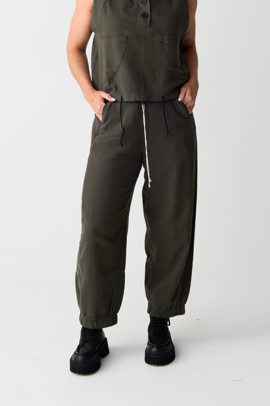 Lurdes Bergada Moss Barrel Cuff Trouser