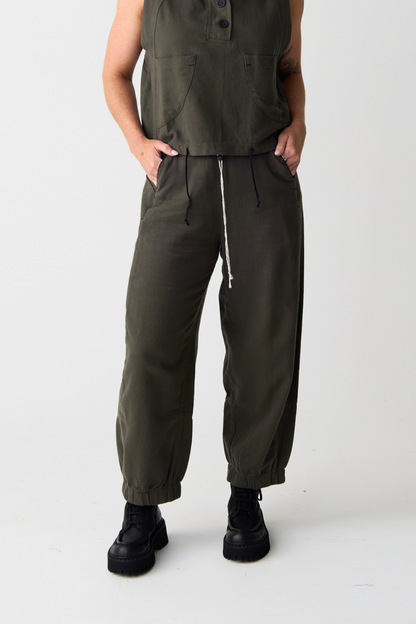 Lurdes Bergada Moss Barrel Cuff Trouser