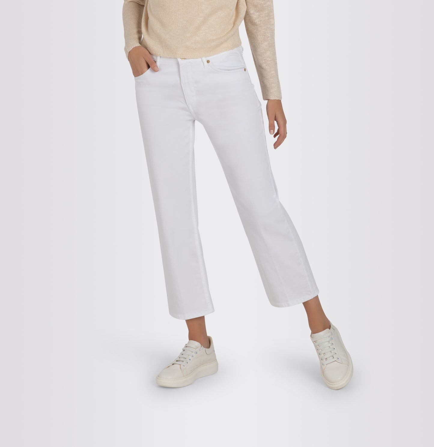 Mac White Denim Culotte
