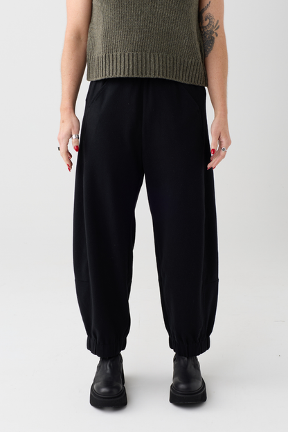Lurdes Bergada Black Drawstring Waist Trouser