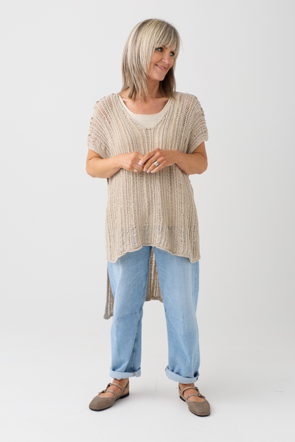 Sanctamuerte Sand Shell Open Side Knit S333