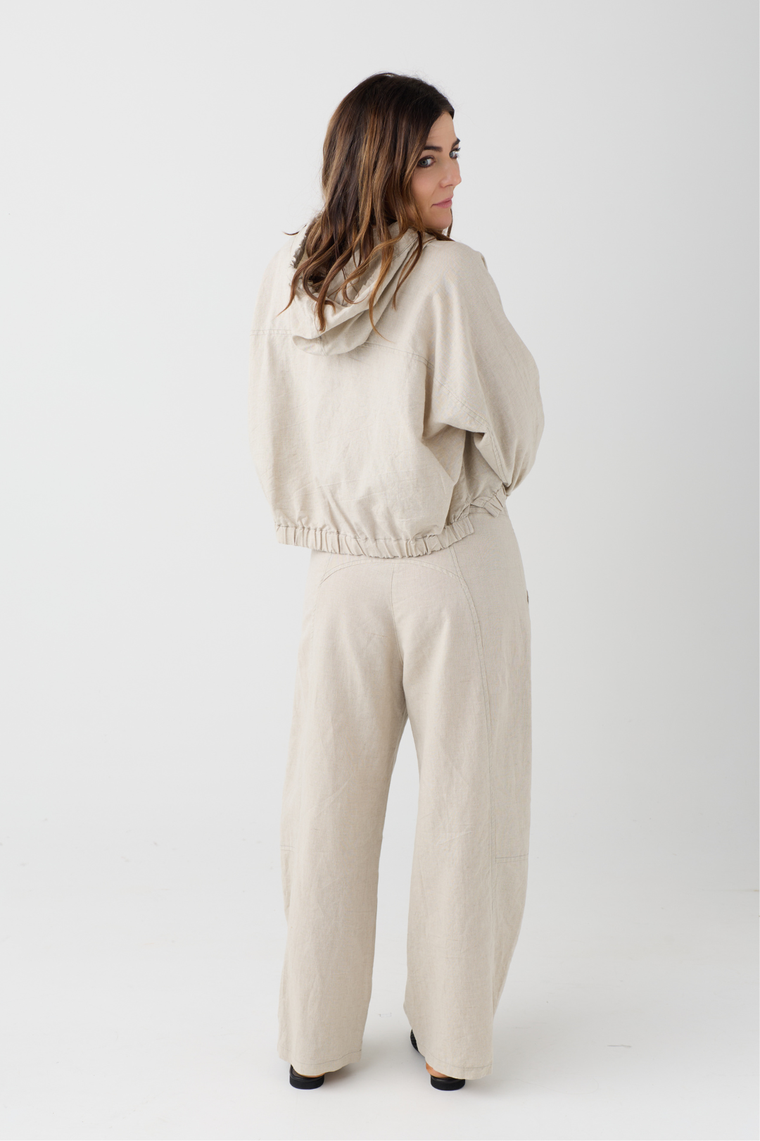 Lurdes Bergada Natural Cropped Jacket