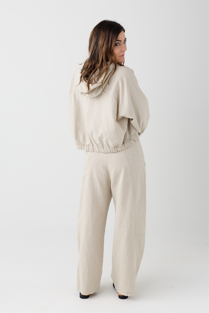 Lurdes Bergada Natural Cropped Jacket