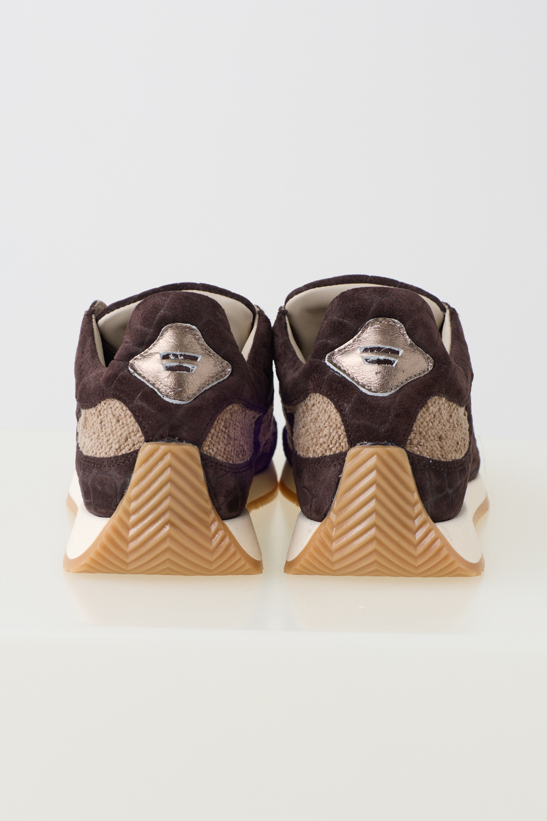 Andia Fora Toffee/Cream Hoty Cocco Suede Trainers