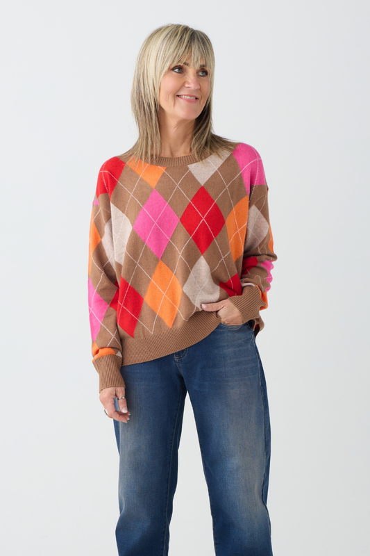 Milano Chilli Print Round Neck Jumper