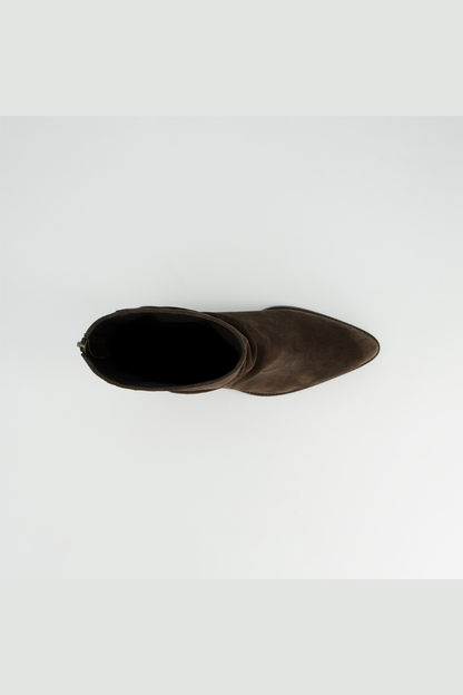 Paul Green Mocca Soft Suede Heeled Boot