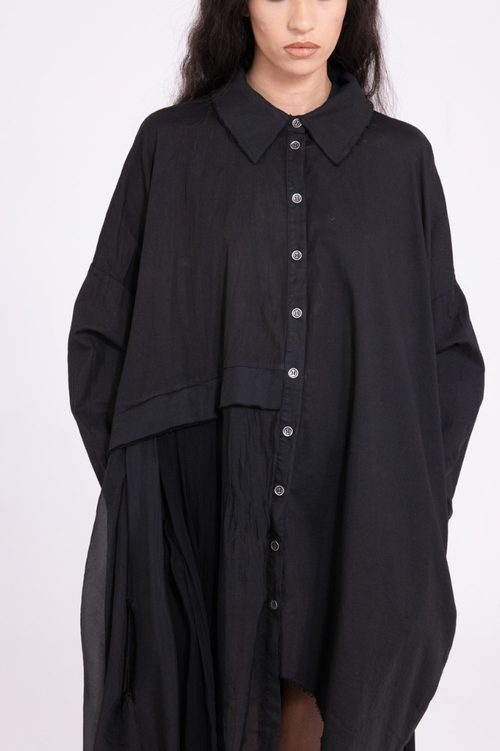 Sanctamuerte Black Oversized Shirt