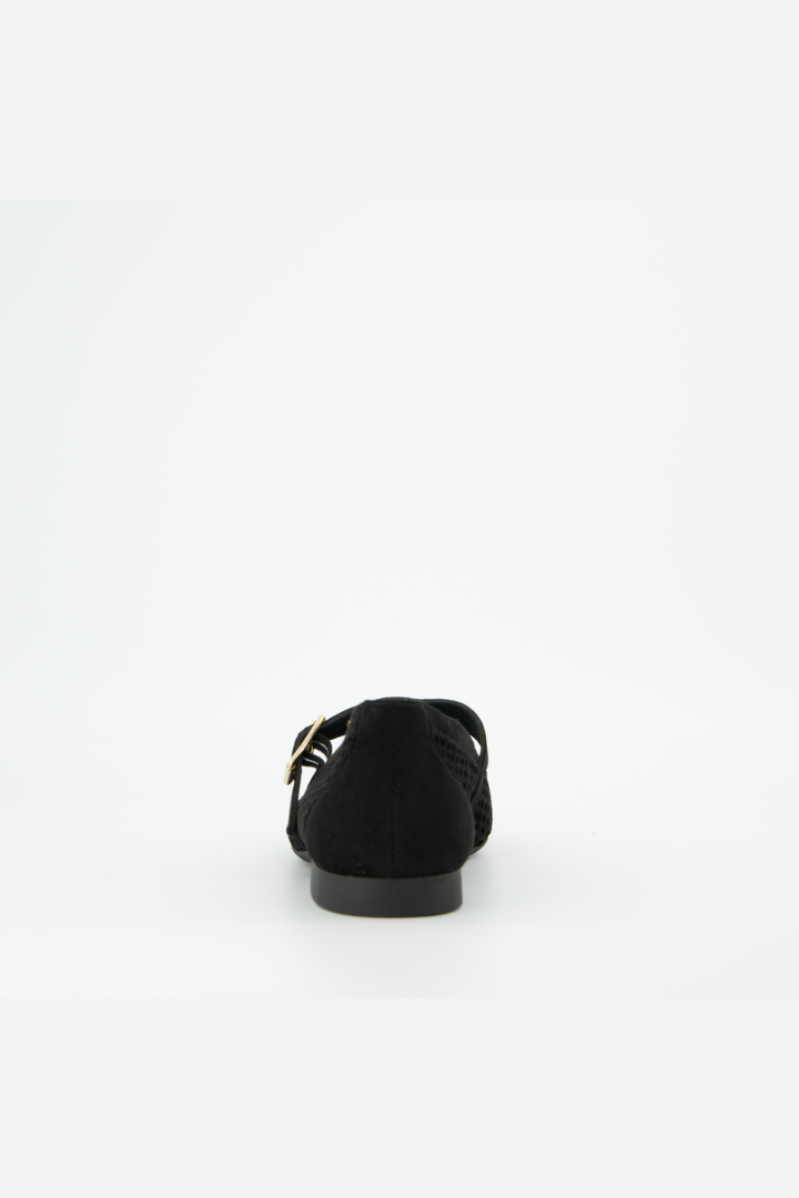 Paul Green Black/Gold Samtziege Ballerina Shoe