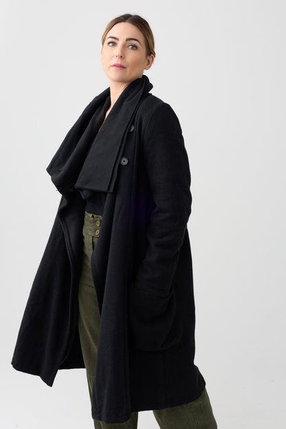 Lurdes Bergada Black Wool Coat