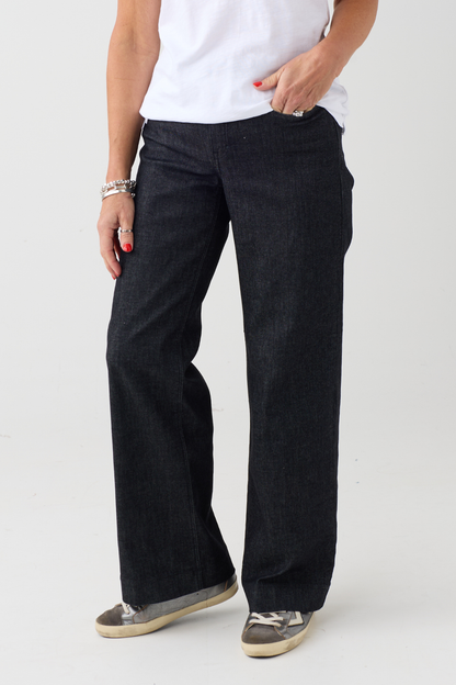 Mac Dream Wide Black Fashion Rinsed Jeans