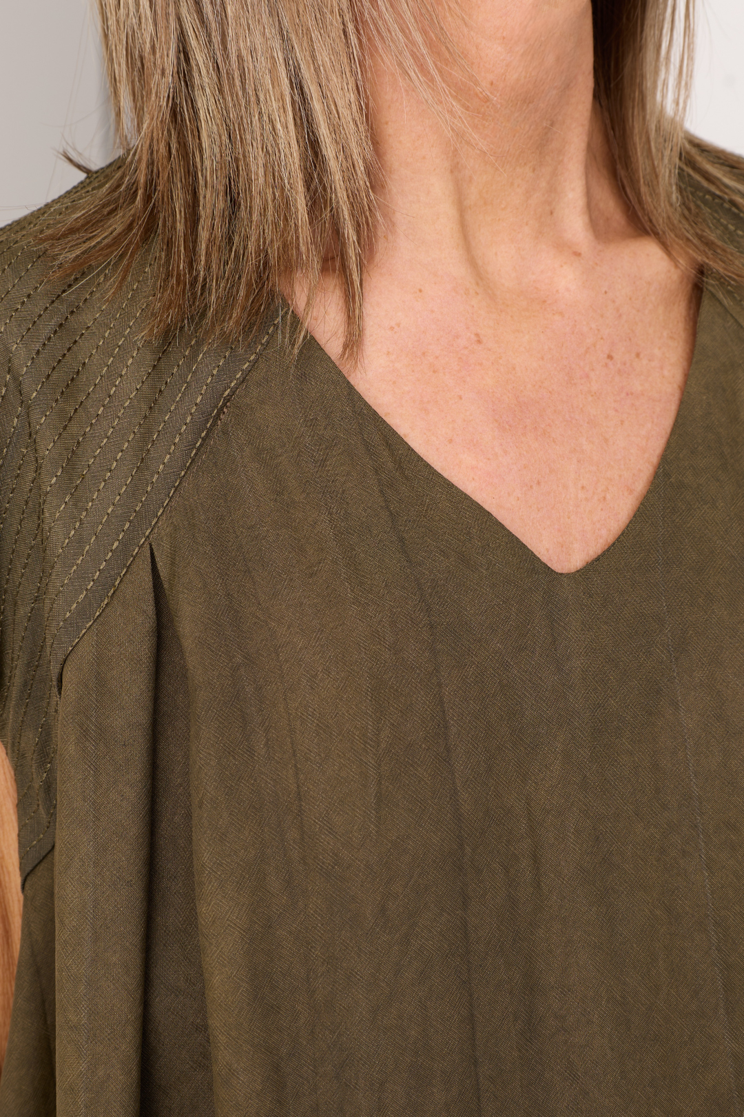 el2 Dark Olive Oversized Dress 3084