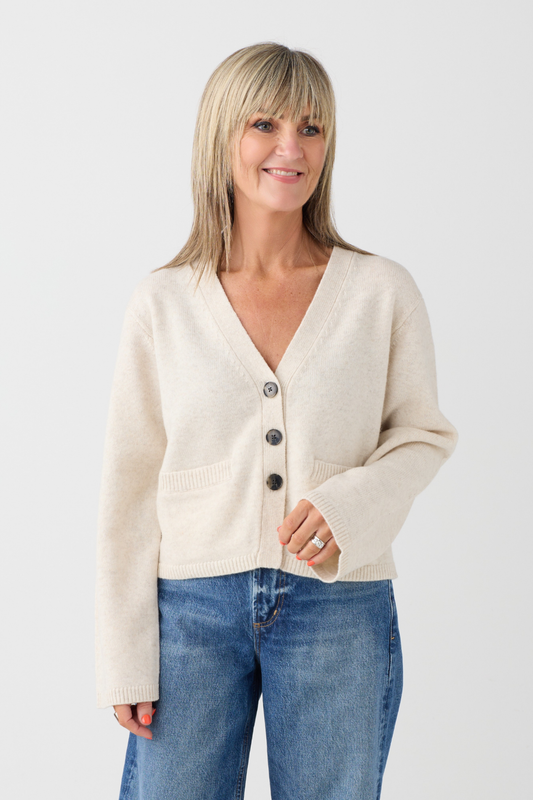 Part Two Sveva Oatmeal Melange Cardigan