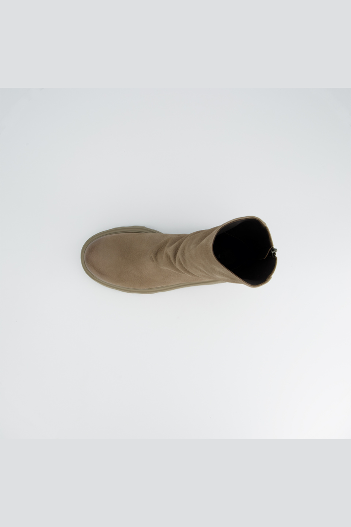 Paul Green Beige Grained Nubuk Ankle Boot