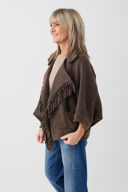el2 Brown Fringe Jacket 6085