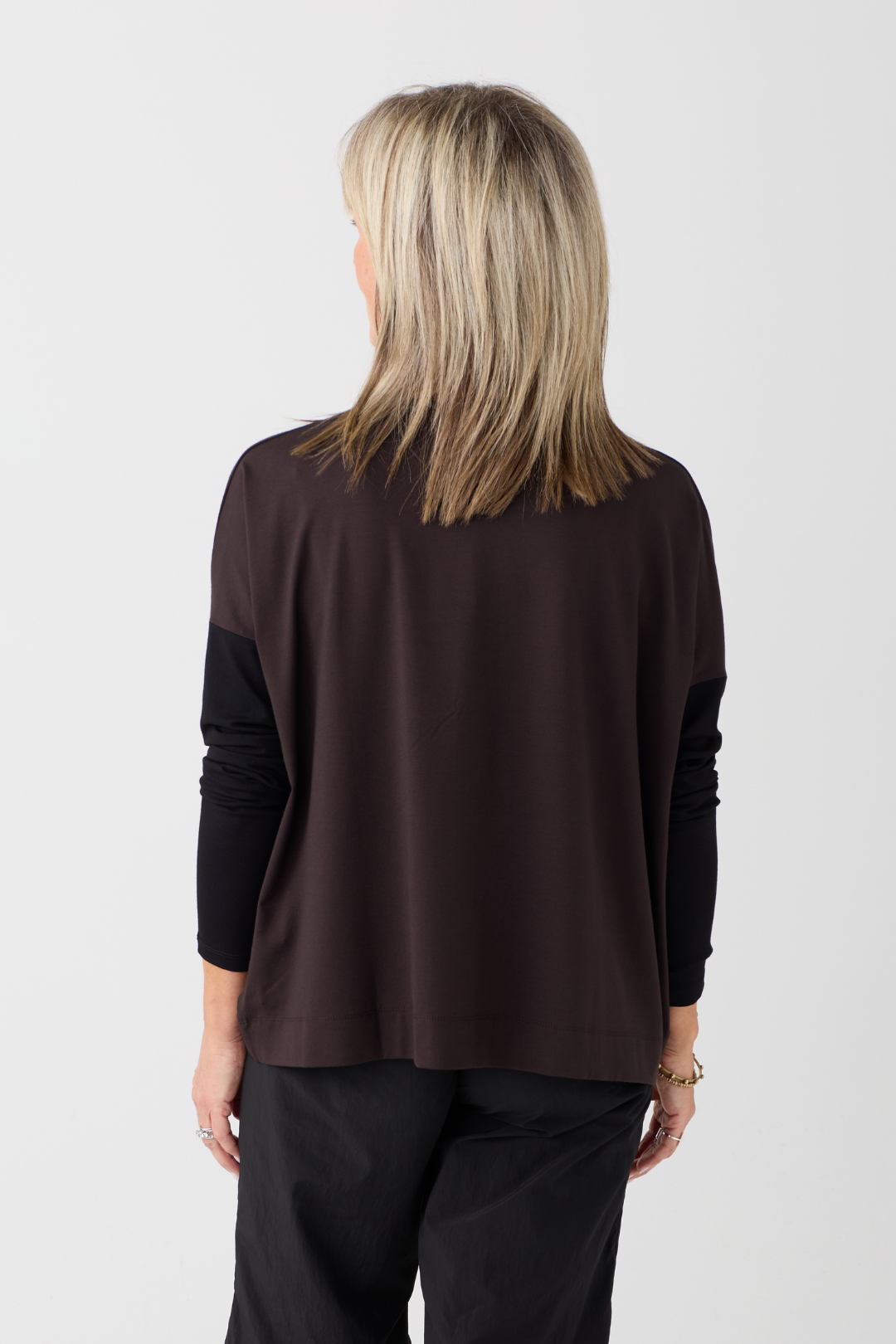 Naya Choko/Black Placement Print Top