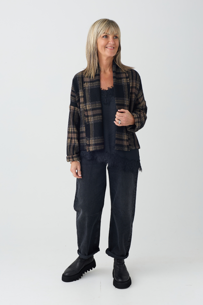 el2 Black/Brown Check Jacket 5079