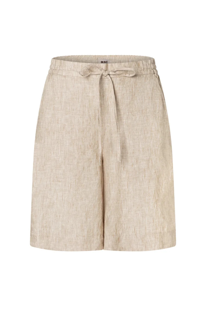 Mac Sanny Almond Beige Linen Shorts
