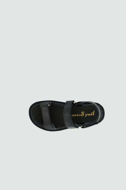 Paul Green Black Double Strap Sandals