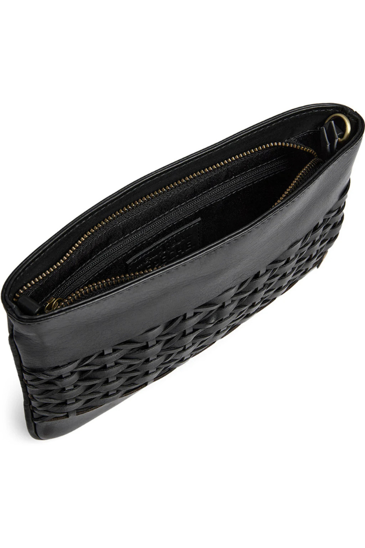 Depeche Black (Nero) Woven Clutch Bag