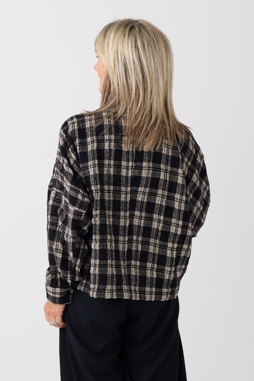 el2 Black/Cream Check Jacket 5057