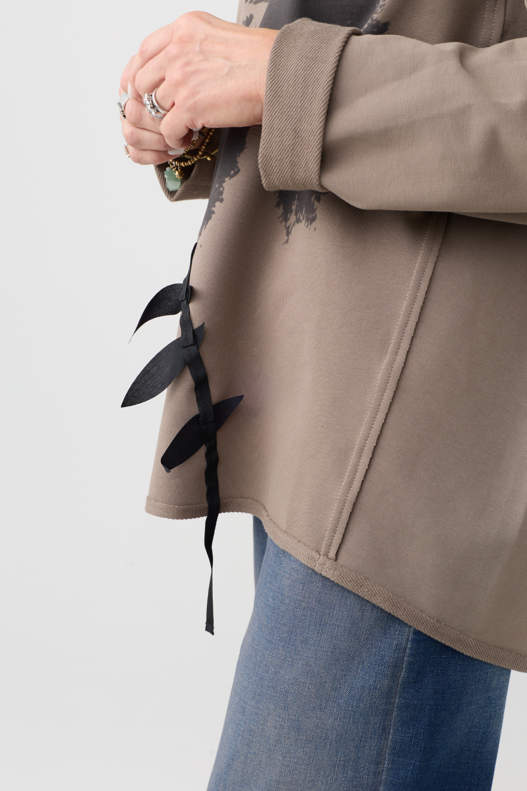 Kedziorek Taupe Hand Printed Top 5530