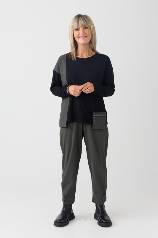 Naya Thyme Drawstring Tab Hem Trouser