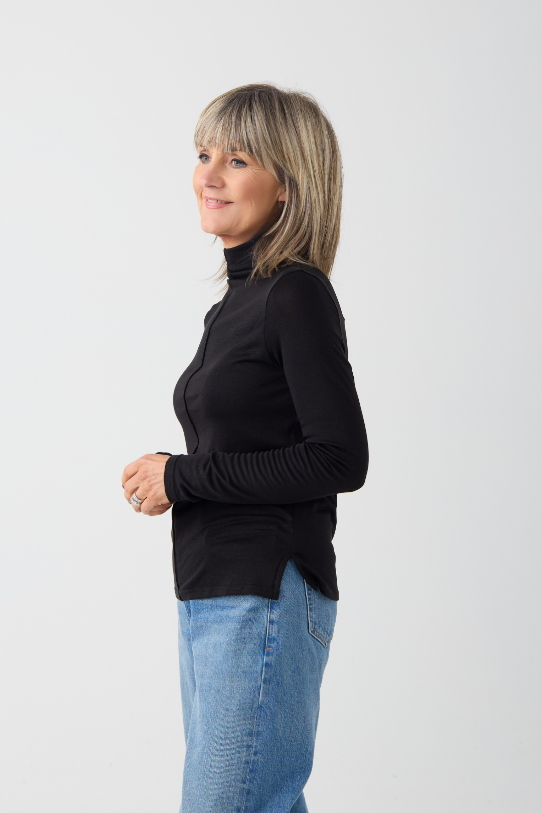 el2 Black Long Sleeve Top