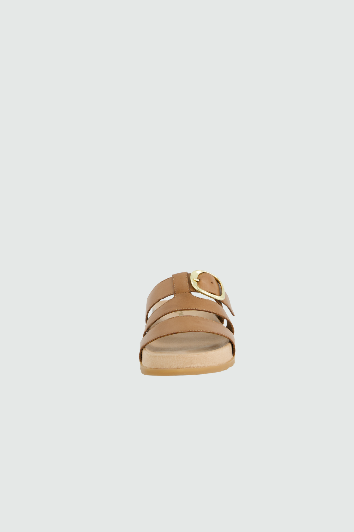 Paul Green Sahara/Gold Buckle Sandal