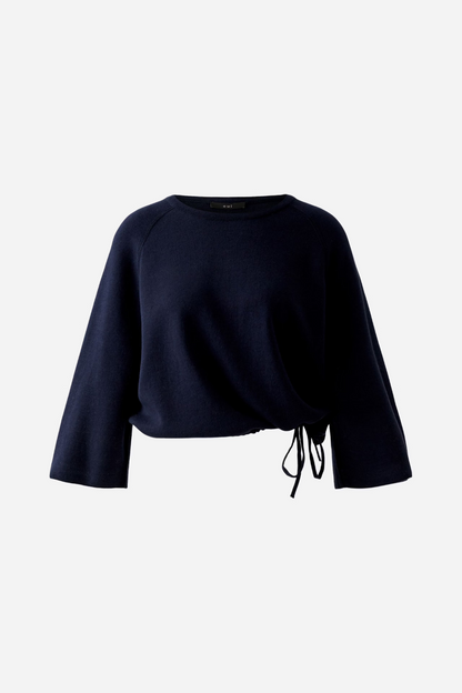 Oui Dark Blue Reversible Jumper