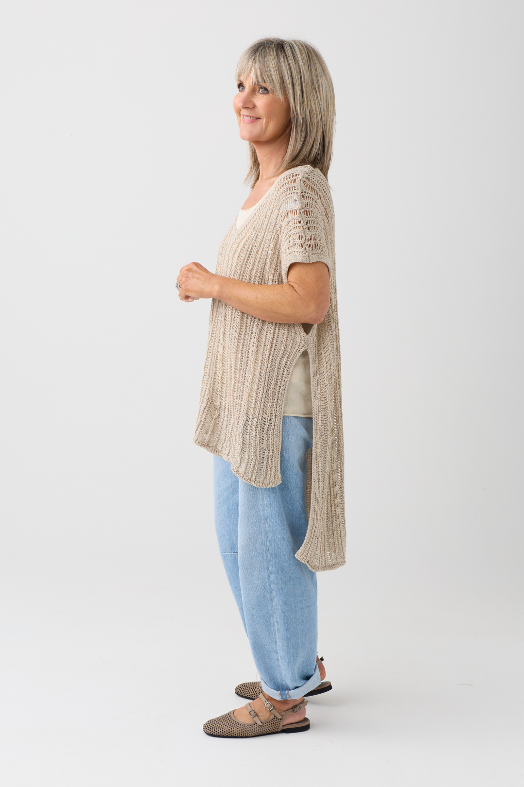 Sanctamuerte Sand Shell Open Side Knit S333