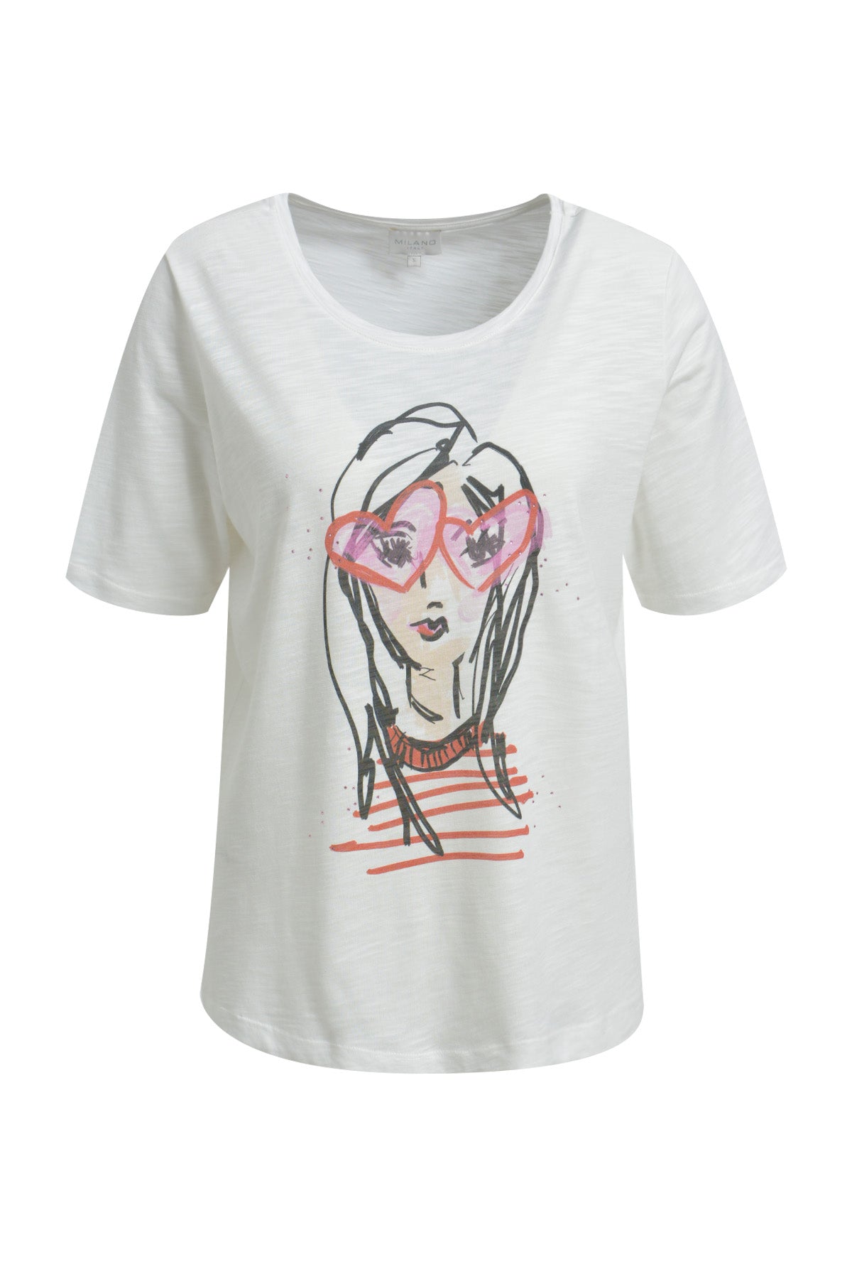 Milano Off White Lady Print T-Shirt