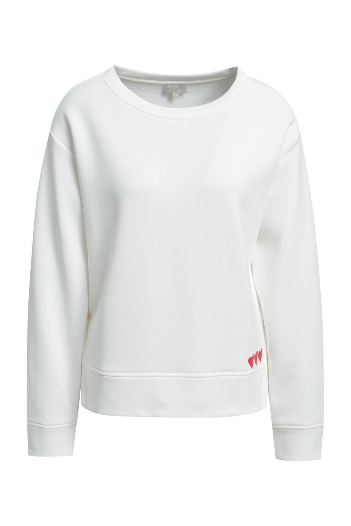Milano Off White Heart Print Sweatshirt