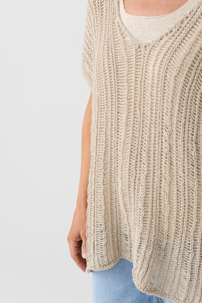 Sanctamuerte Sand Shell Open Side Knit S333