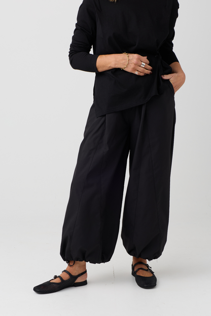 Haako Black Cropped Wide Leg Trouser H2008