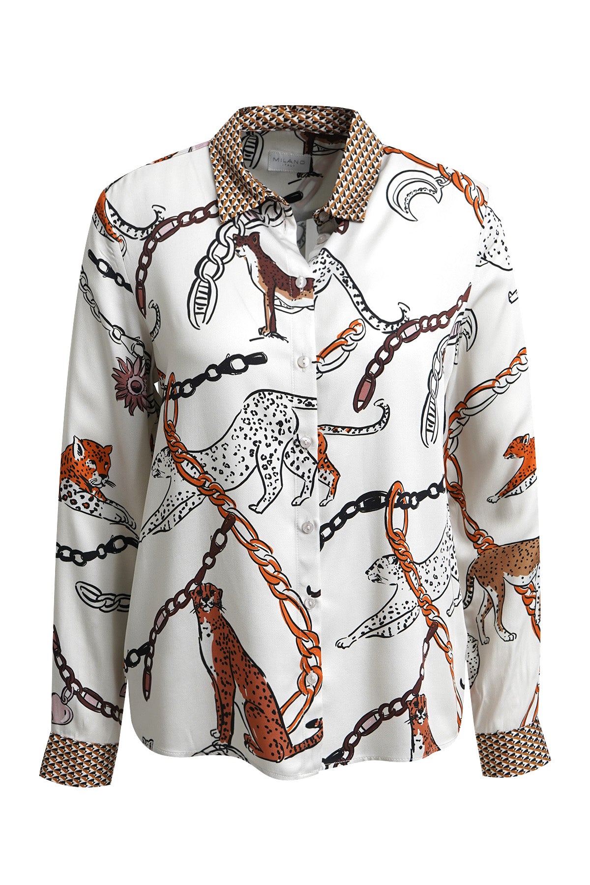 Milano Sand Print Blouse
