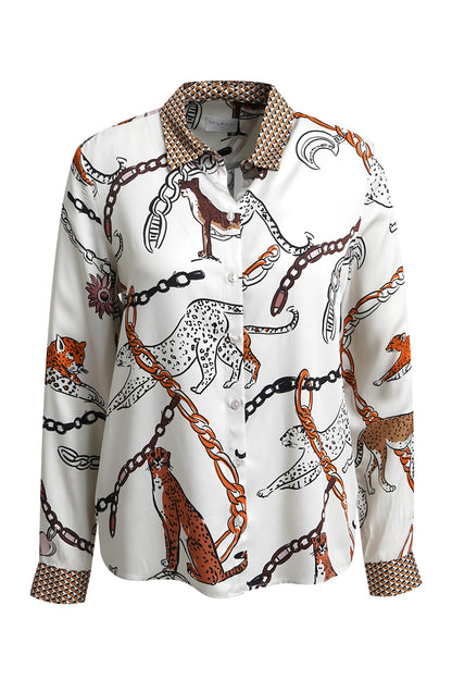Milano Sand Print Blouse