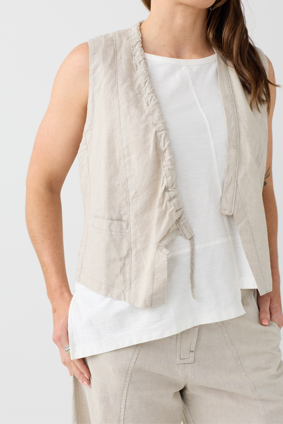 Lurdes Bergada Natural Waistcoat