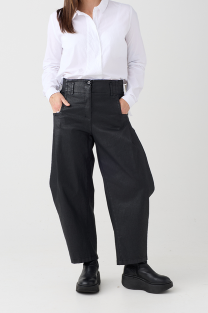 Lurdes Bergada Black Coated Trouser 300
