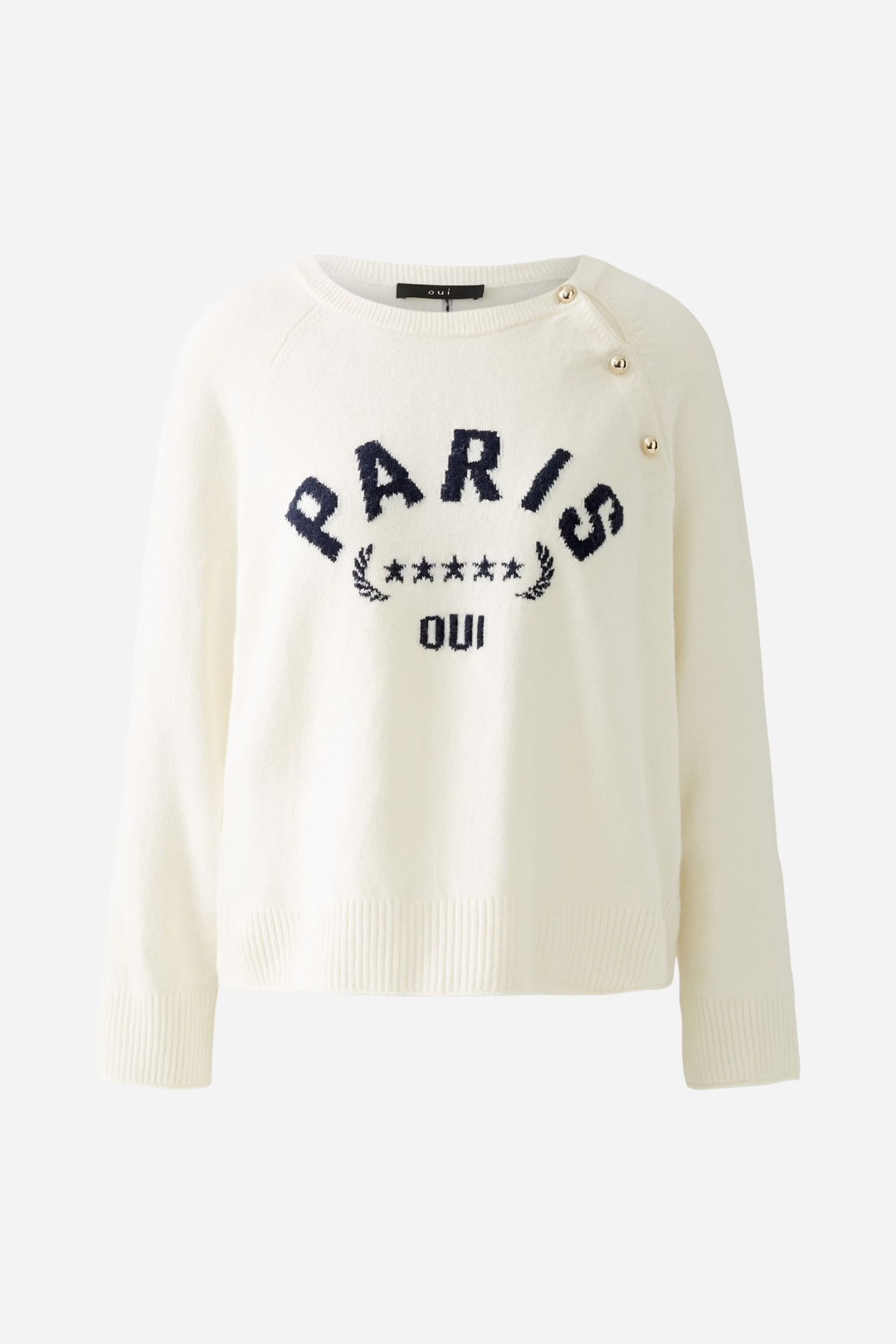 Oui White/Blue Paris Jumper