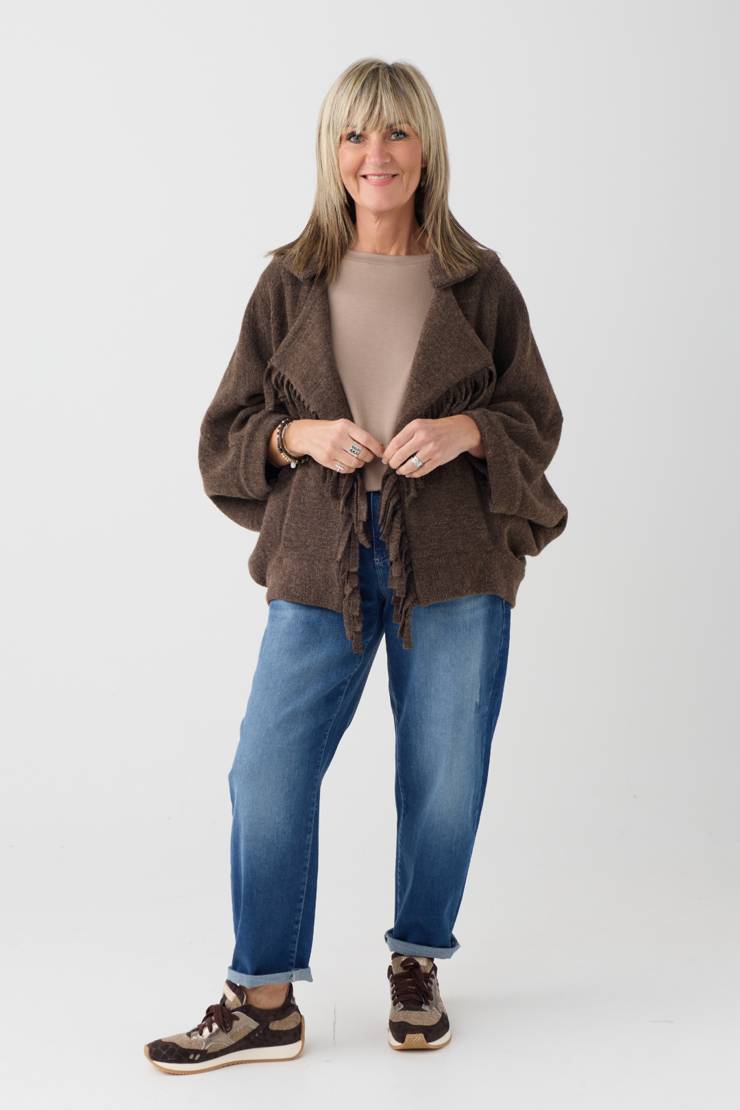 el2 Brown Fringe Jacket 6085