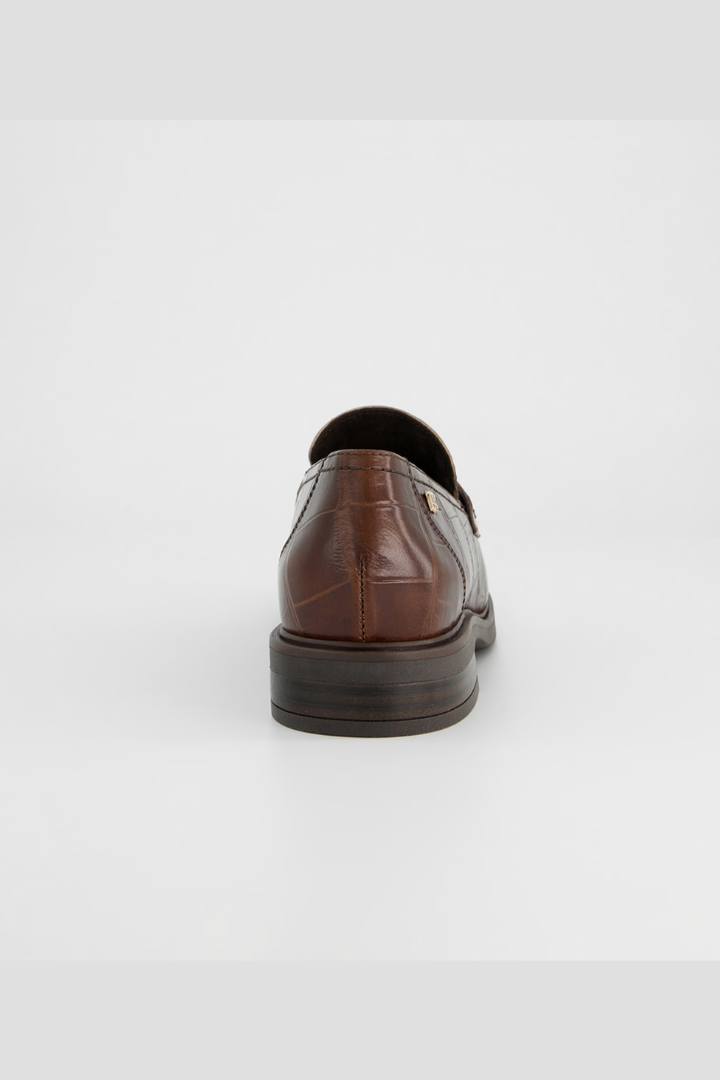Paul Green Brown Big Croco Nougat Loafer
