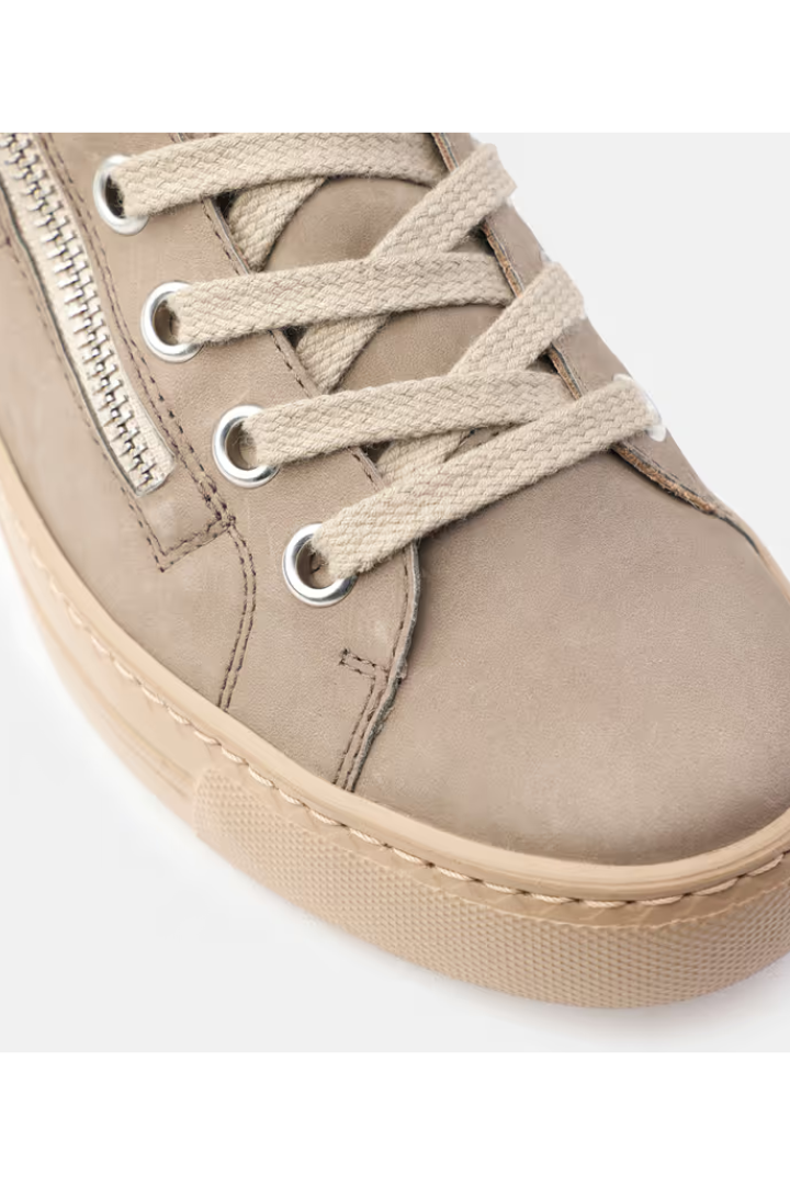 Paul Green Nubuk Taupe High Top Trainers