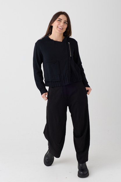 Lurdes Bergada Black Zip Cardigan 803