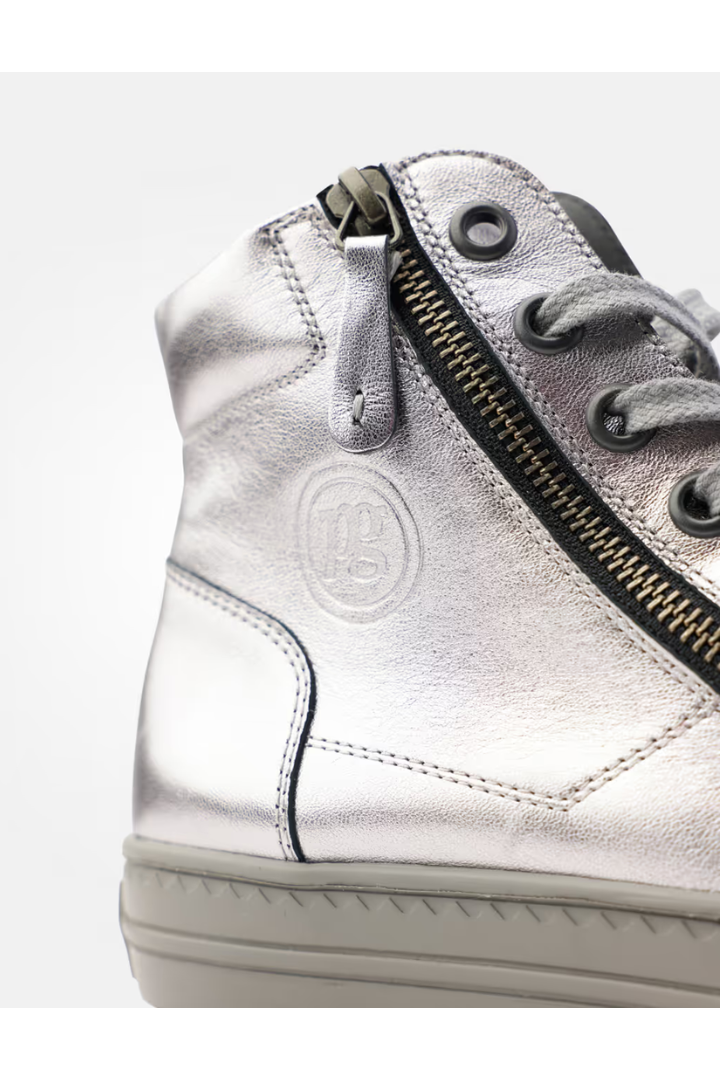 Paul Green Metallic Silver High Top Trainers