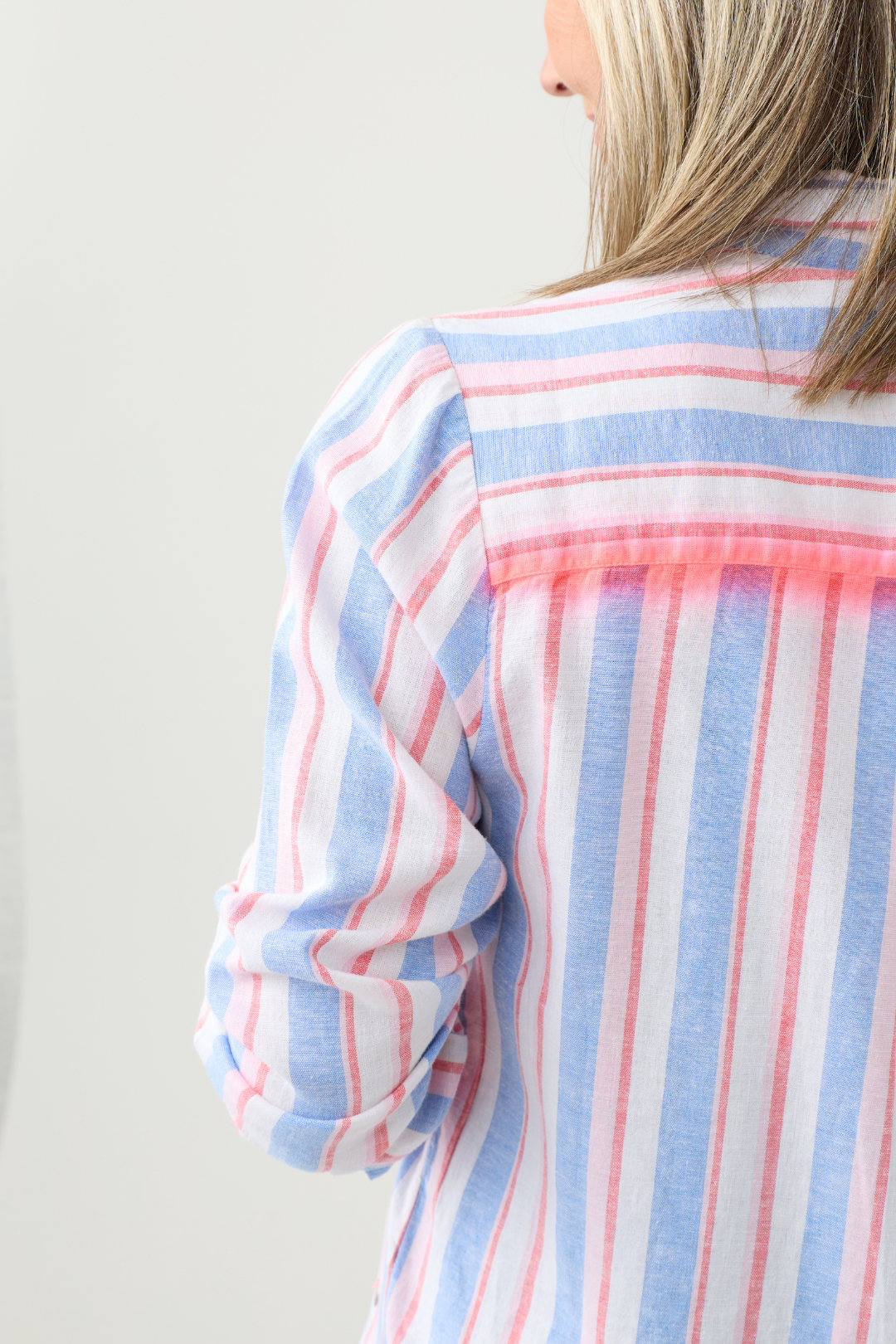 FF Aqua Blue/Pink Stripe Shirt