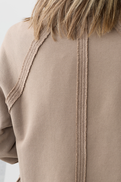 Kedziorek Taupe Dipped Hem Jacket 5554JL