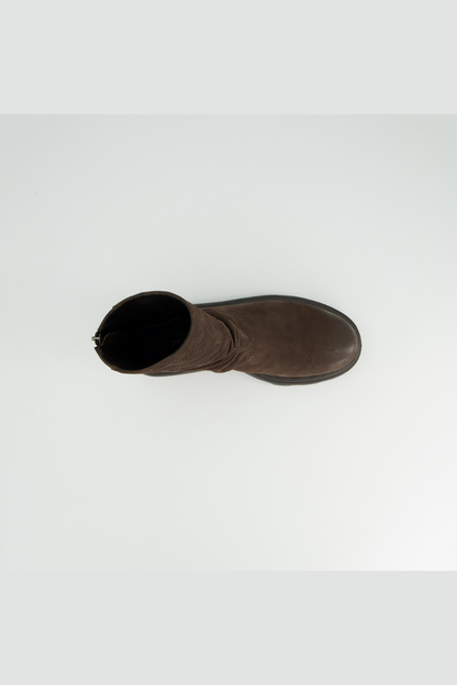 Paul Green Brown Grained Nubuk Ankle Boot